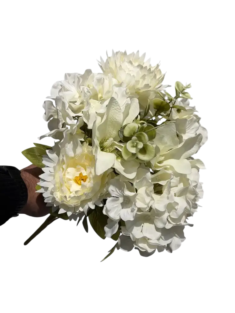 white mix flowers