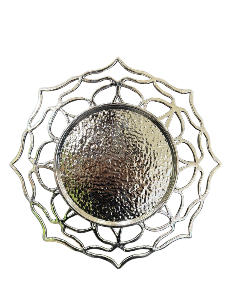 silver charger plate