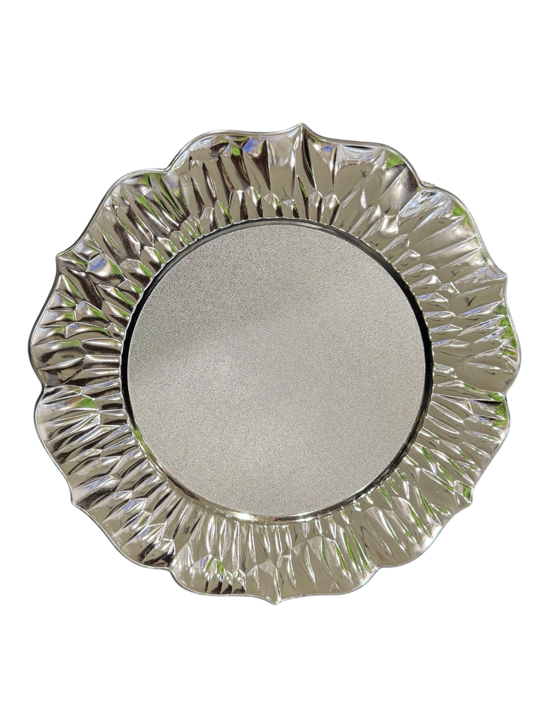 silver charger plate