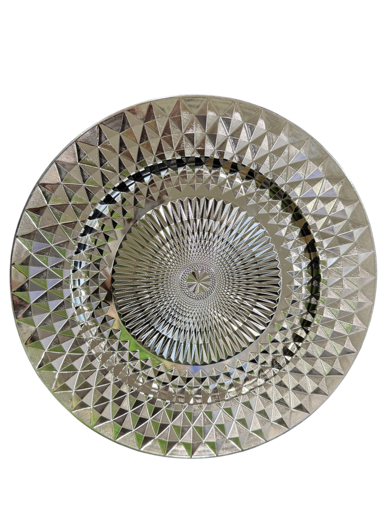 silver charger plate