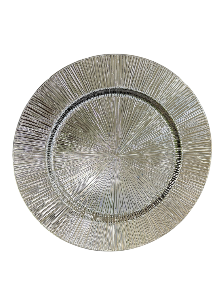 silver charger plate