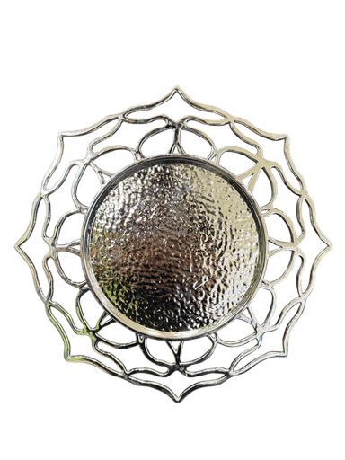 silver charger plate