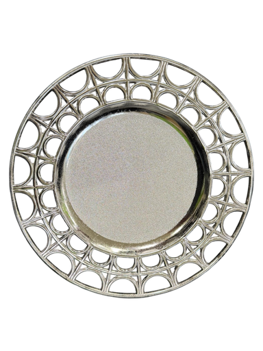 silver charger plate