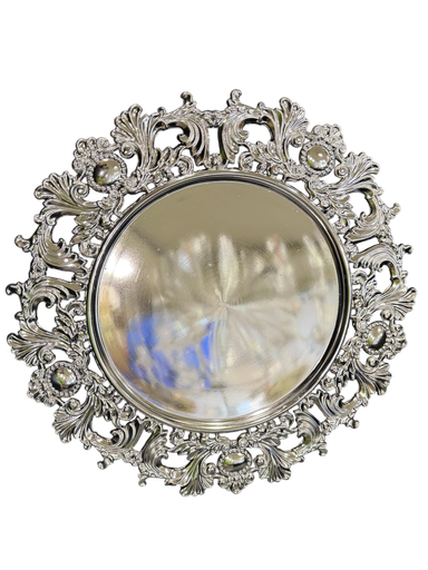 silver charger plate