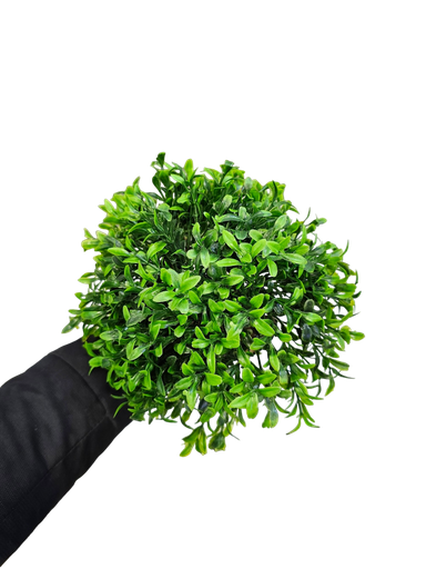 كرة خضراء في الوسط.